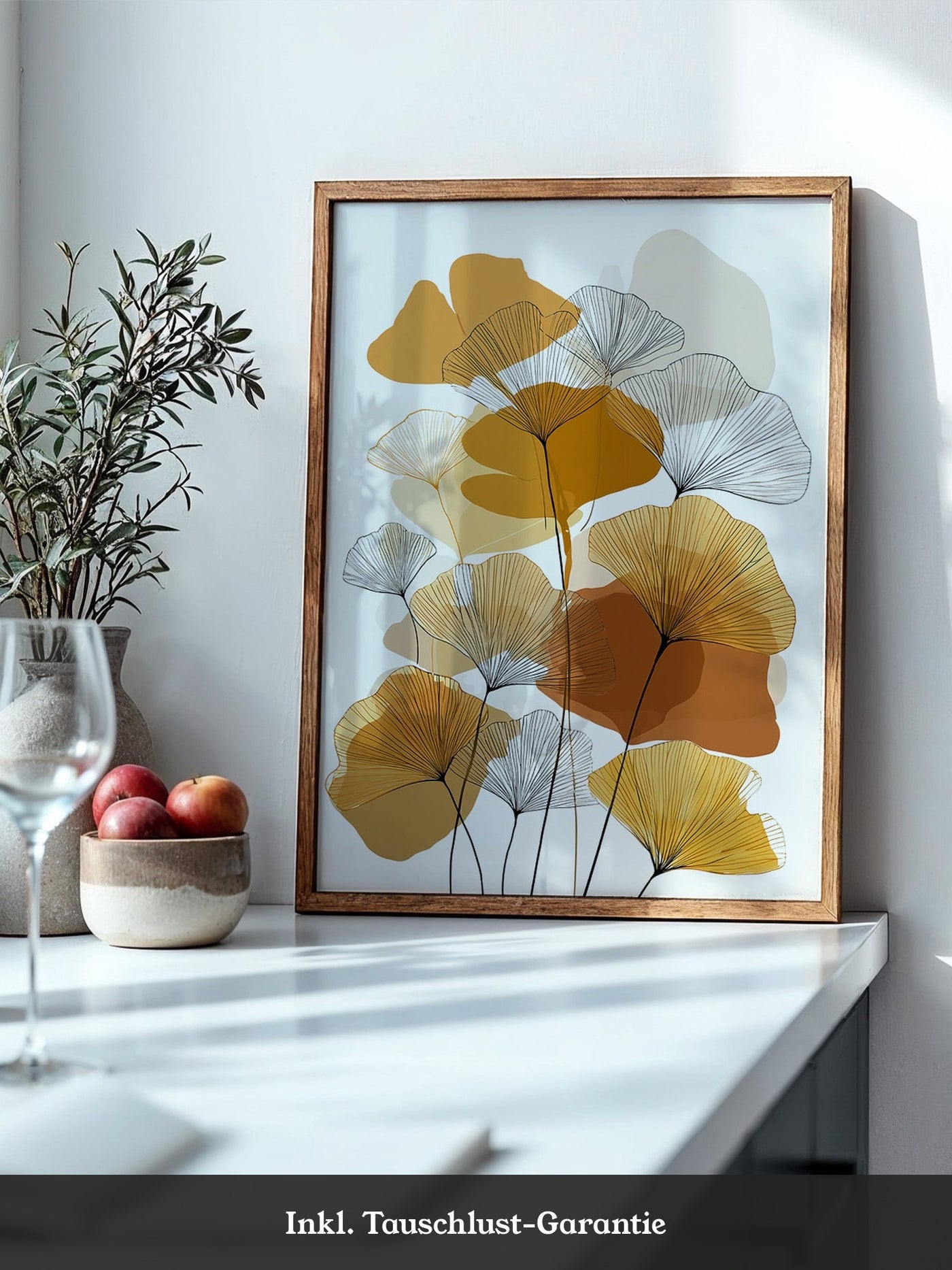 Ginkgo Blätter Herbsttöne