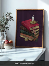 Weihnachtliche Bücherkerze