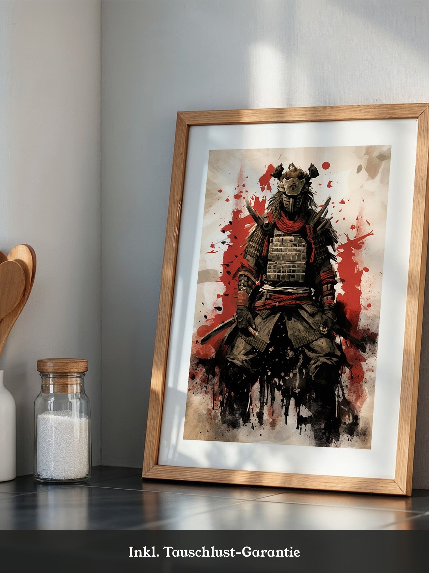Krieger Rüstung rot Splatterkunst