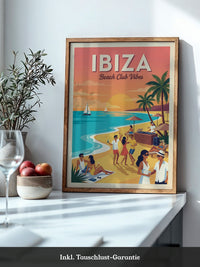 Ibiza Strand Sonnenuntergang Retro