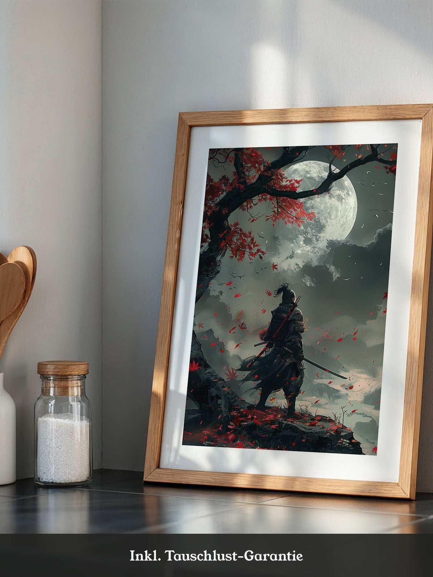 Samurai Herbstmond Fantasy