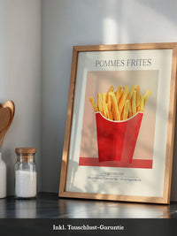 Pommes Frites Illustration Retro