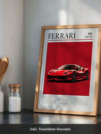 Ferrari 488 Rot Pop-Art