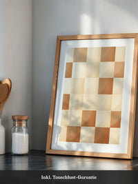 Karomuster Schachbrettmuster Braunbeige