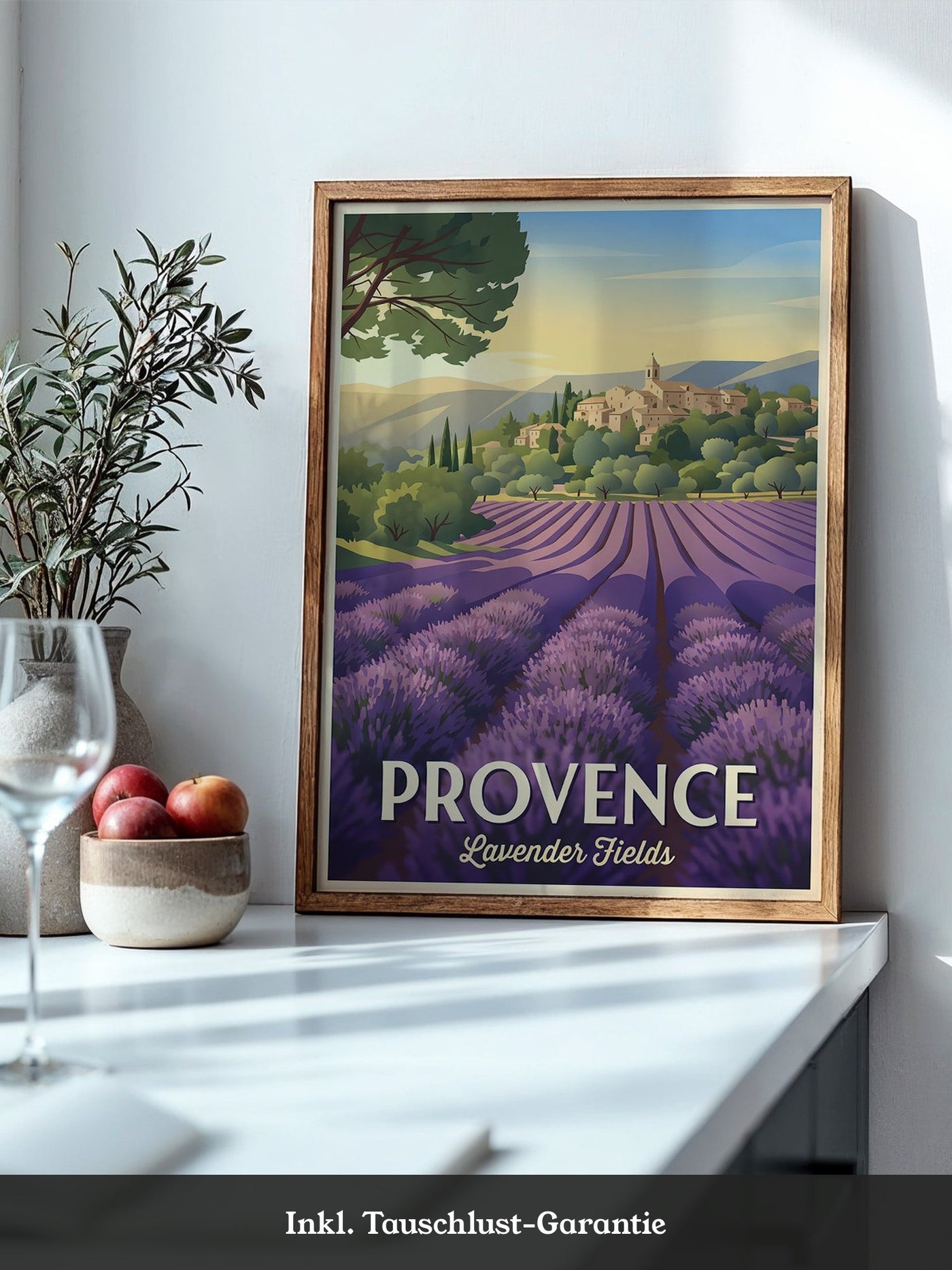 Lavendelfelder Provence Vintage-Stil