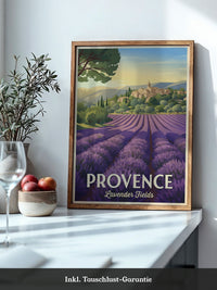 Lavendelfelder Provence Vintage-Stil