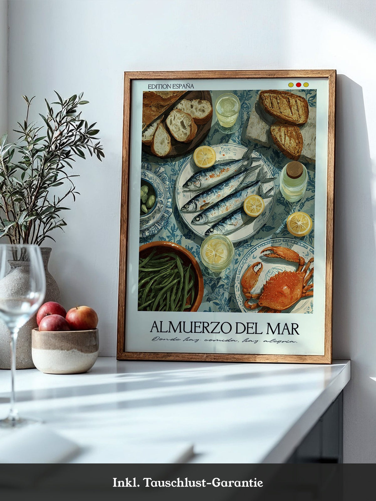 Meergerichte Tischillustration Vintage