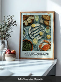 Meergerichte Tischillustration Vintage