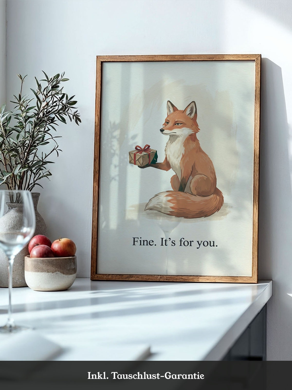 Fuchs Geschenk Illustration