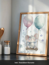 Maus Schaukel Aquarell