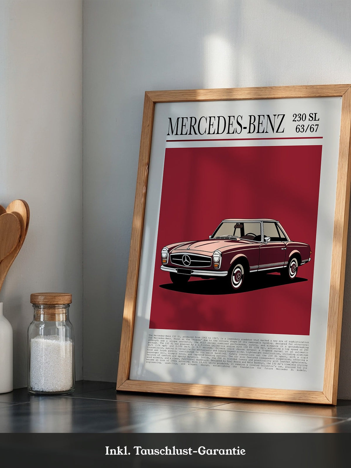 Mercedes 230 SL Illustration Retro