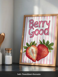 Erdbeeren Pastell Streifen