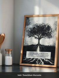 Baum Silhouette schwarz-weiß