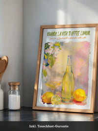 Zitronenflasche Aquarellfarben