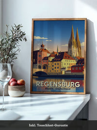 Regensburg Altstadt Illustration
