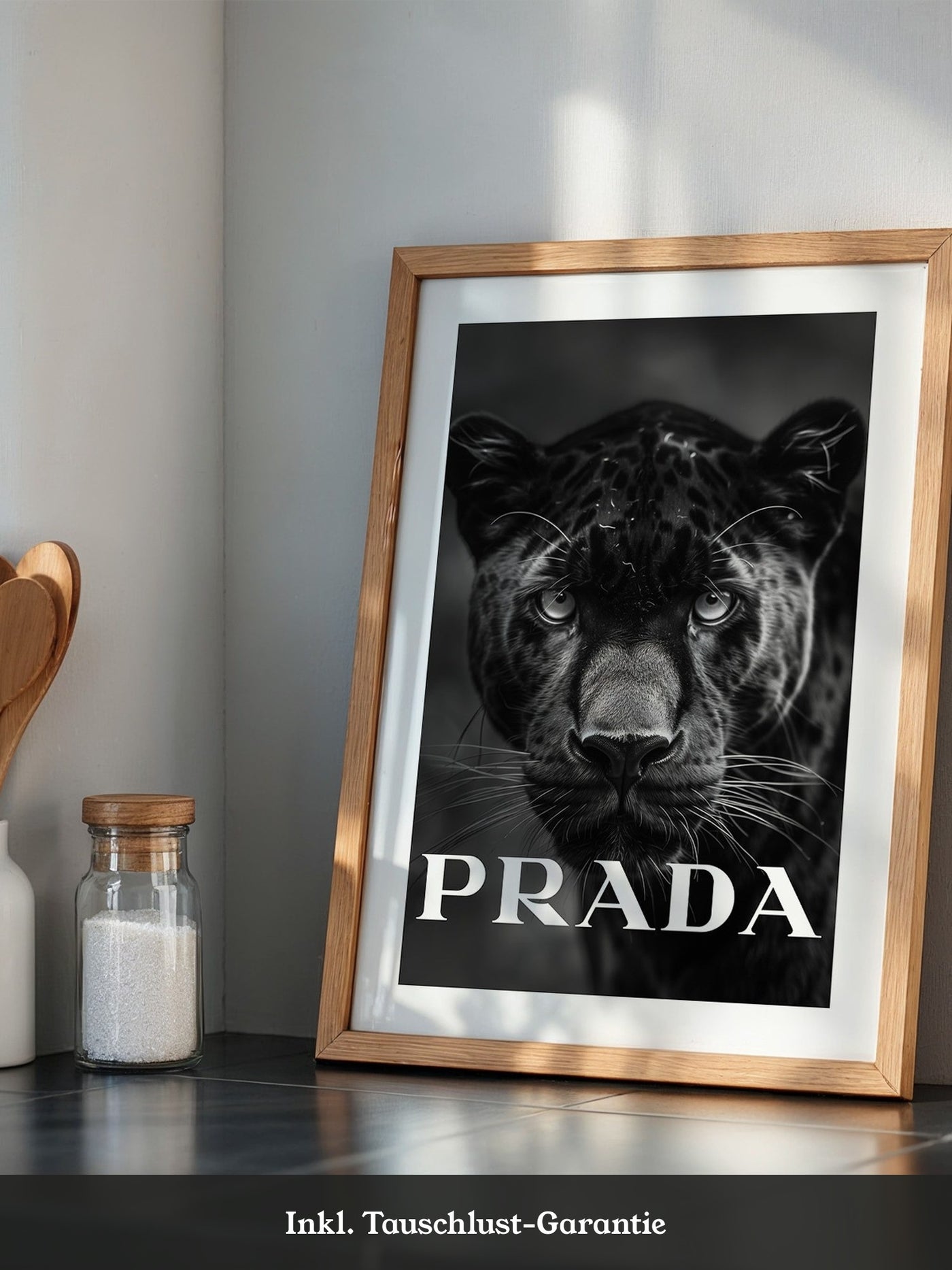 Leopard Nahaufnahme Schwarzweiß