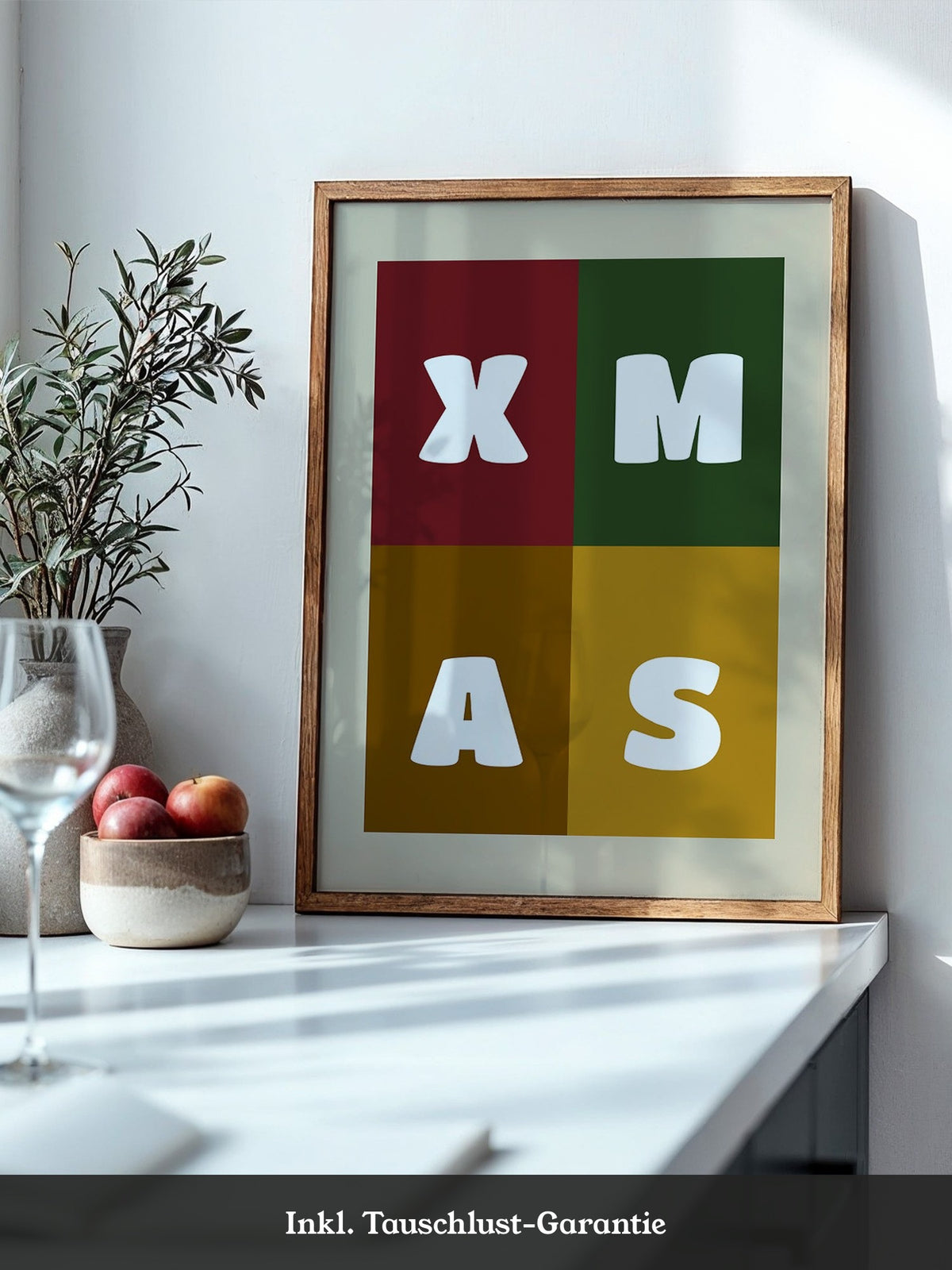 XMAS Buchstaben Retrofarben