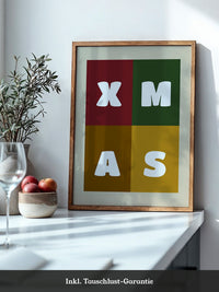XMAS Buchstaben Retrofarben