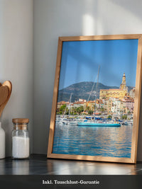 Boote Hafen Pastellfarben