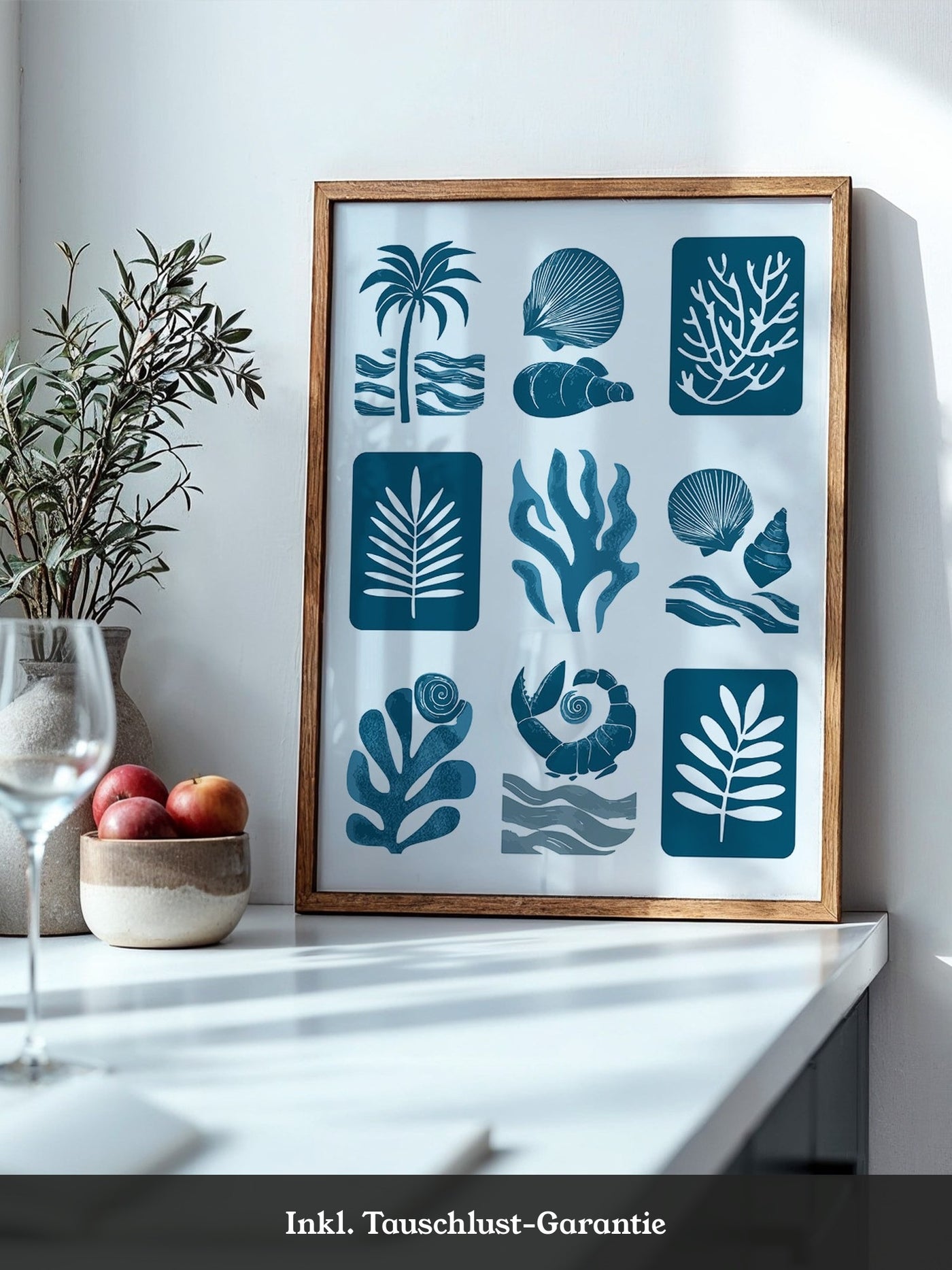 Maritime Motive Blau
