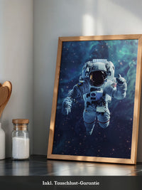 Astronaut im All Farbenspiel