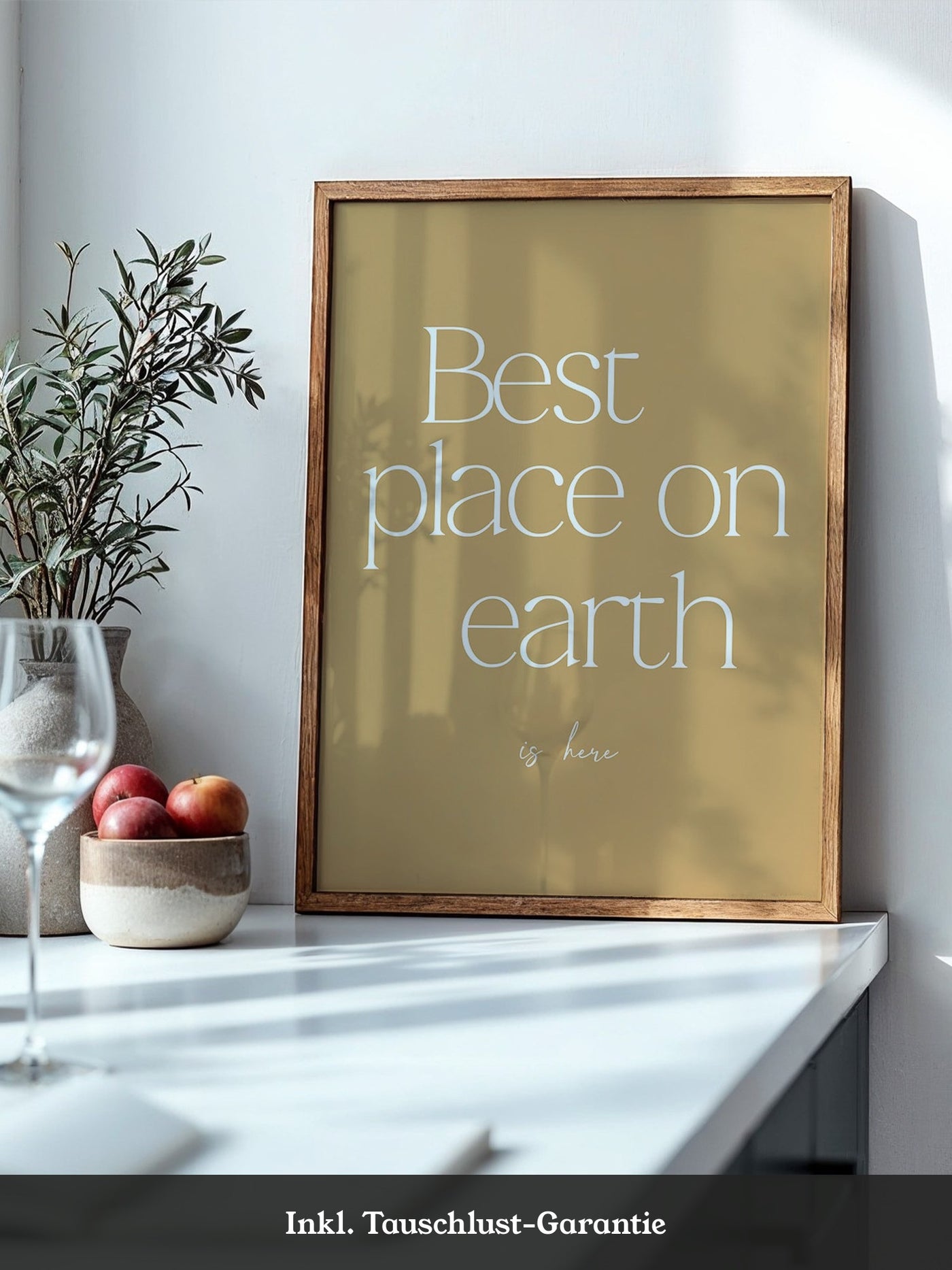 Beste Ort Erde Typografie