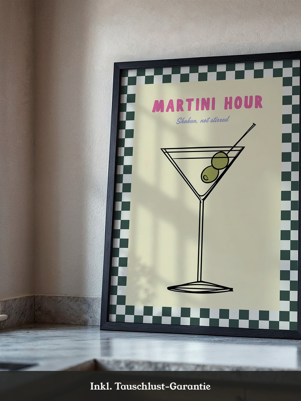 Martiniglas Oliven Retro Design