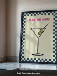 Martiniglas Oliven Retro Design