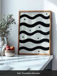 Wellen Minimalistisch Schwarz