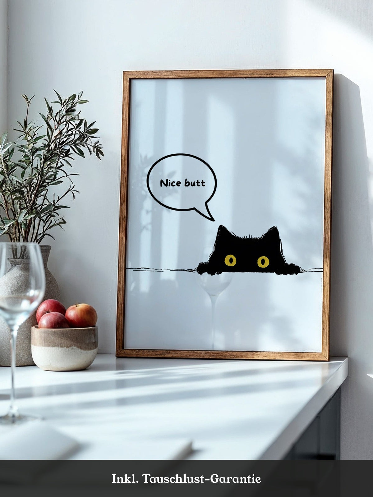 Schwarze Katze Humor Sprechblase