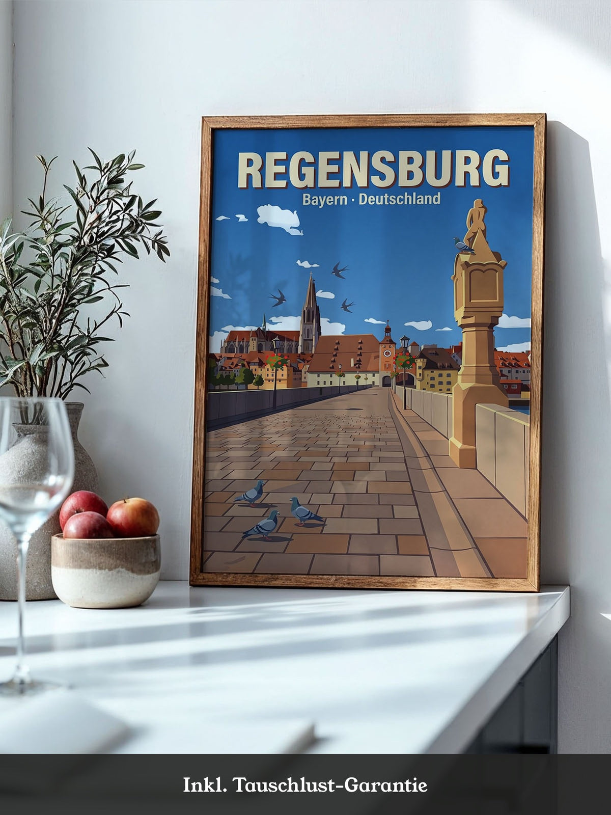 Regensburg Brücke Illustration