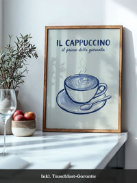 Cappuccino Kaffee Illustration Blau