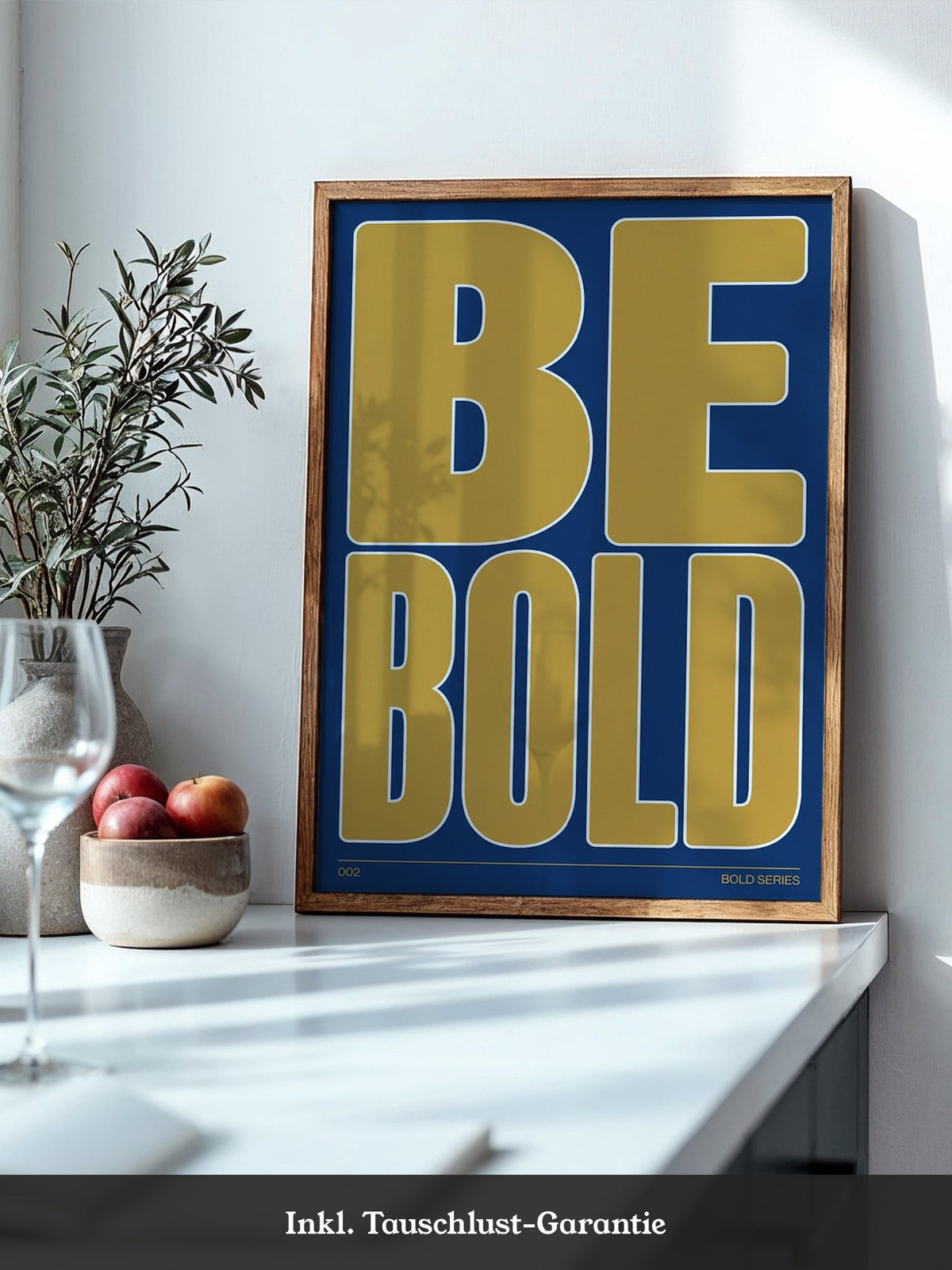 Goldene Schrift Blau
