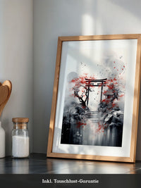Torii Tor Malerei Rot Schwarz
