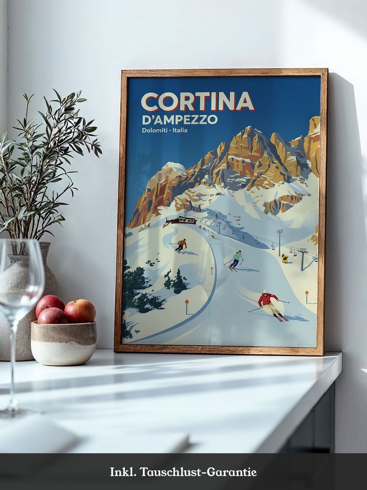 Cortina Skigebiet Retro