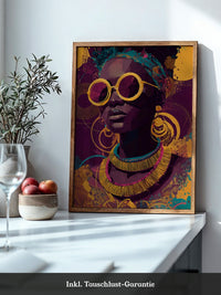 Frau mit Sonnenbrille Pop Art