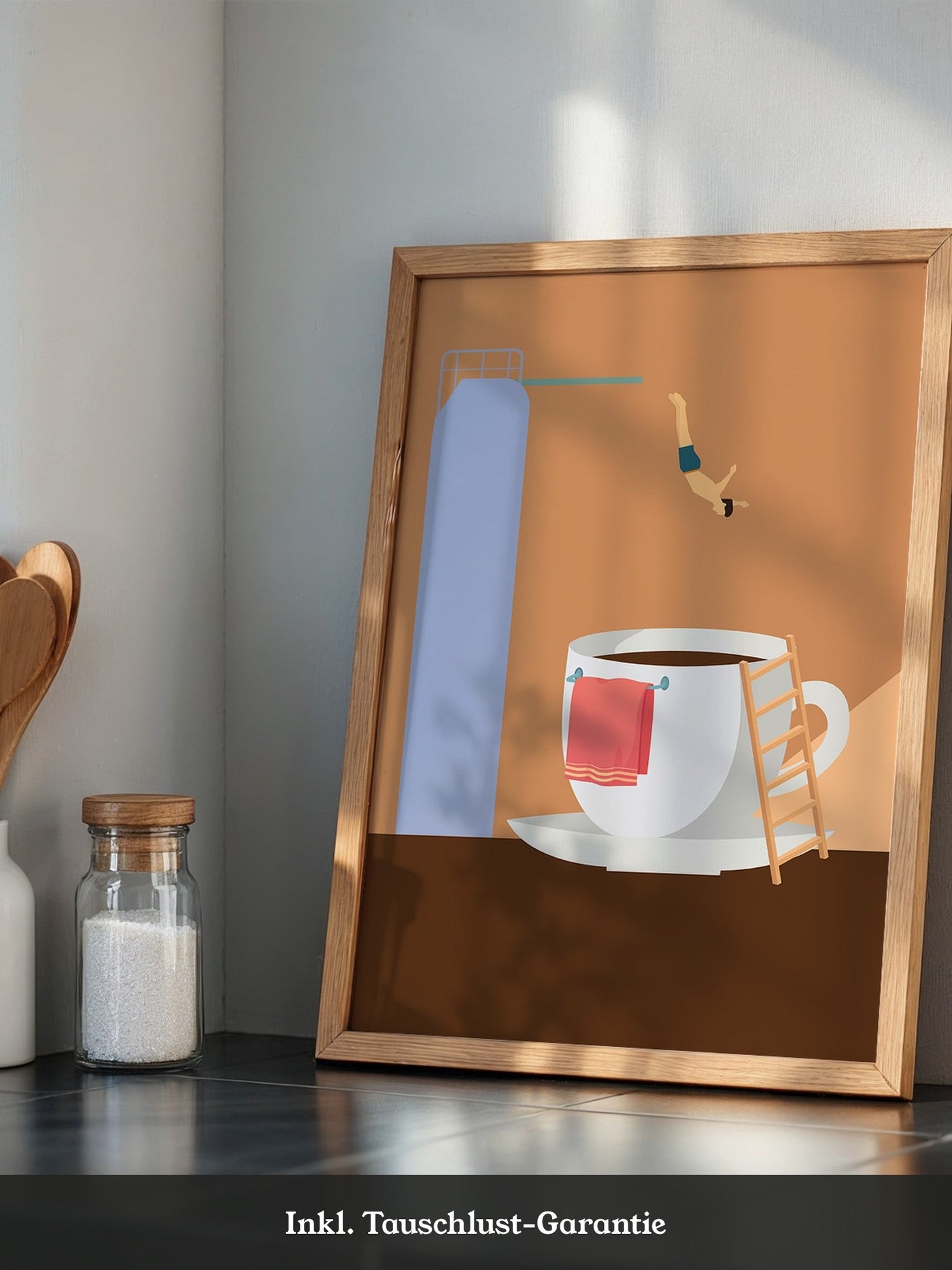 Kaffee Sprungbrett Illusion