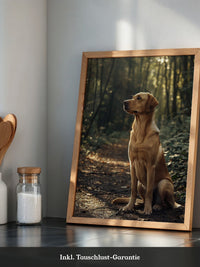 Hund Waldlicht Vintage