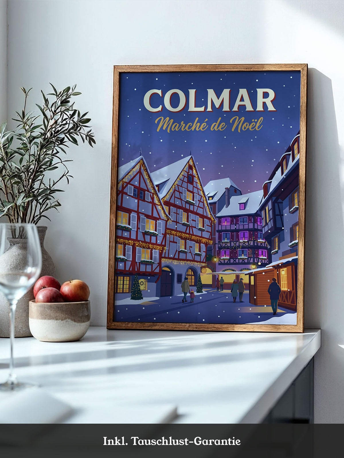 Weihnachtsmarkt Colmar Illustration