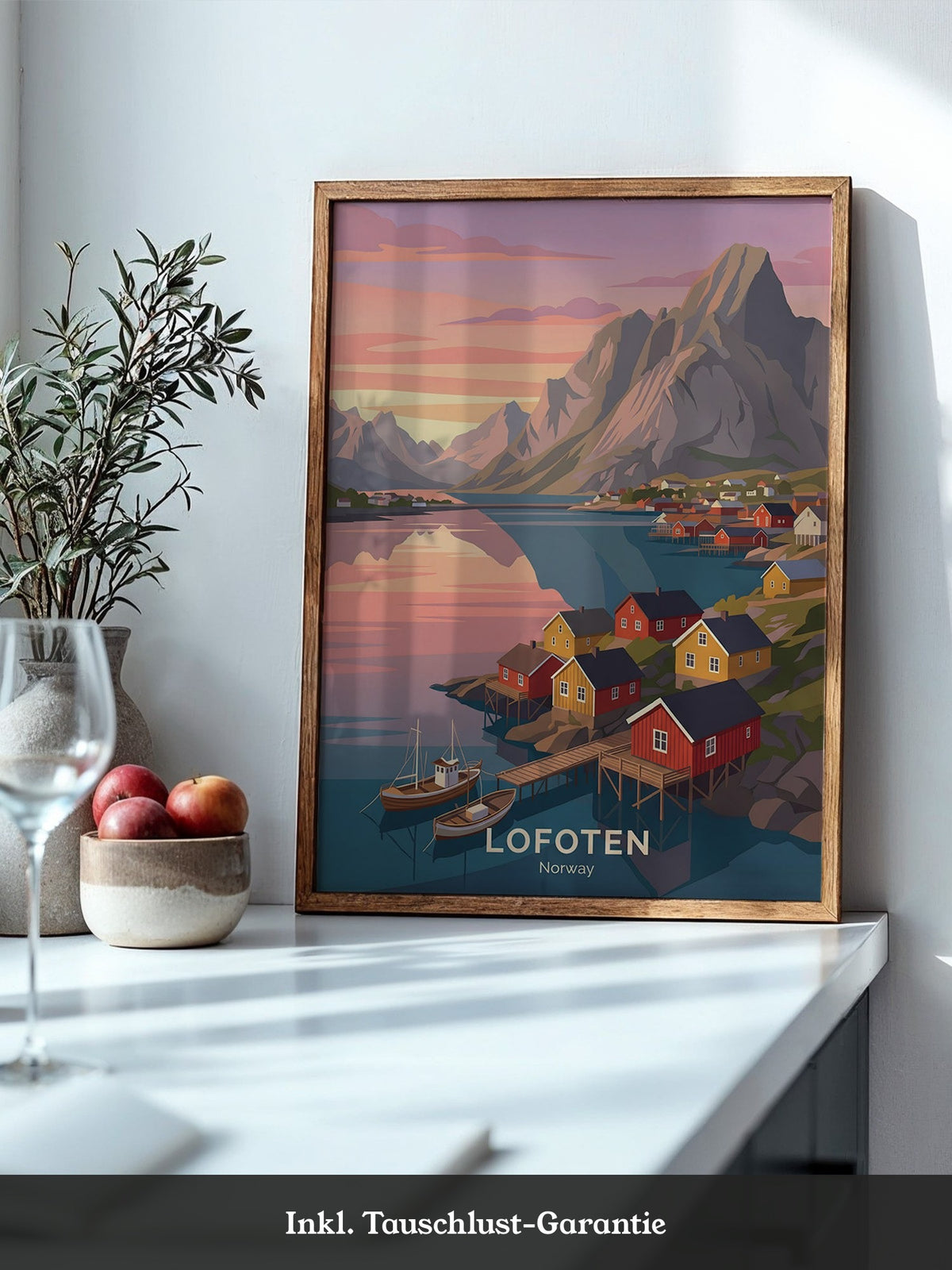 Lofoten Landschaft Pastellfarben