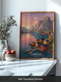 Lofoten Landschaft Pastellfarben