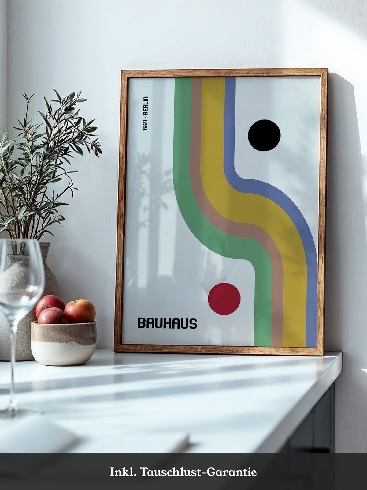 Bauhaus Linien Grafik Retrofarben