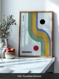 Bauhaus Linien Grafik Retrofarben