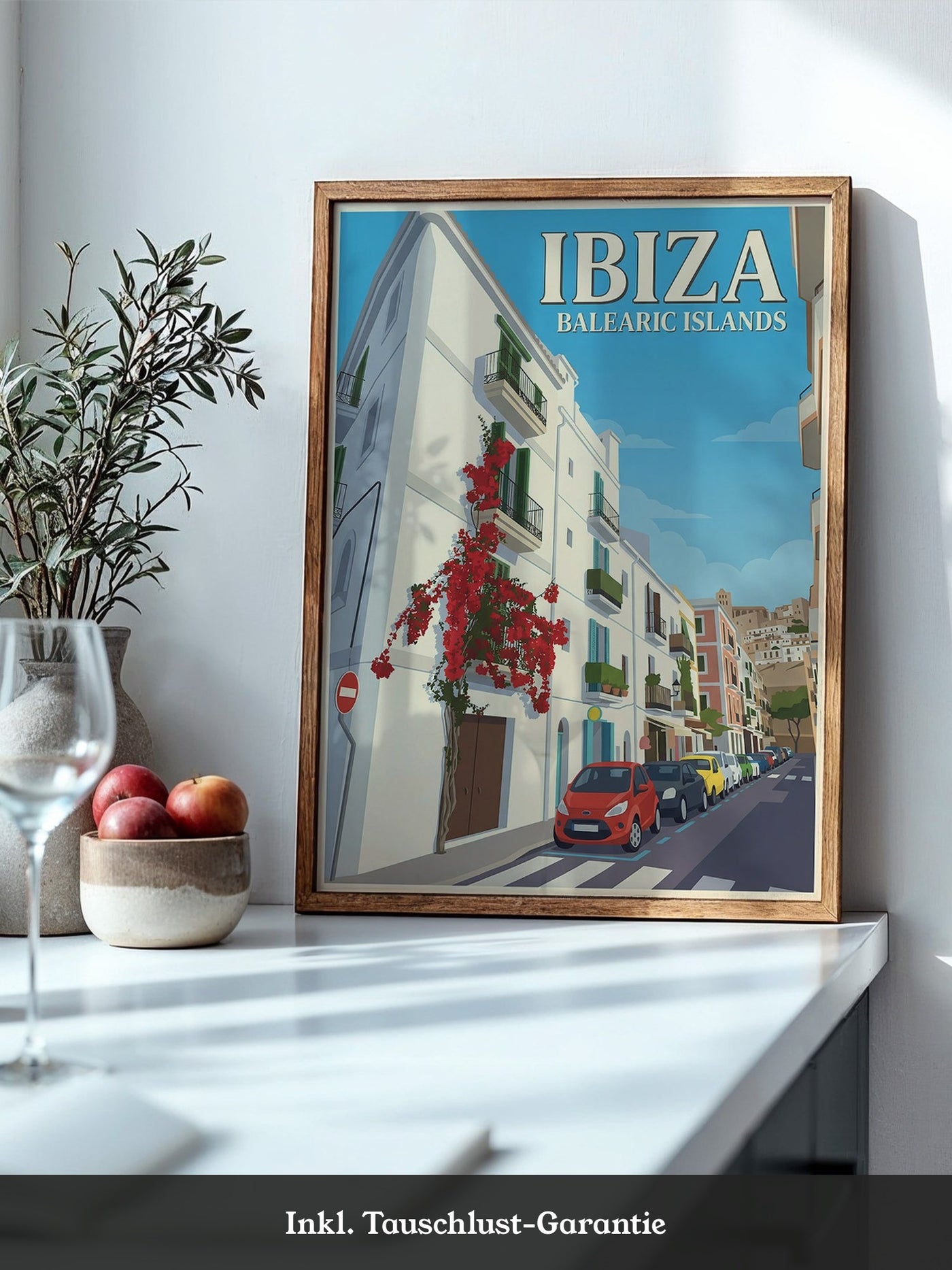 Ibiza Straßenansicht Retro-Stil