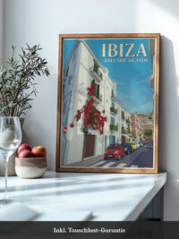 Ibiza Straßenansicht Retro-Stil