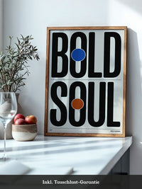 Bold Typografie Kreise Farbakzent