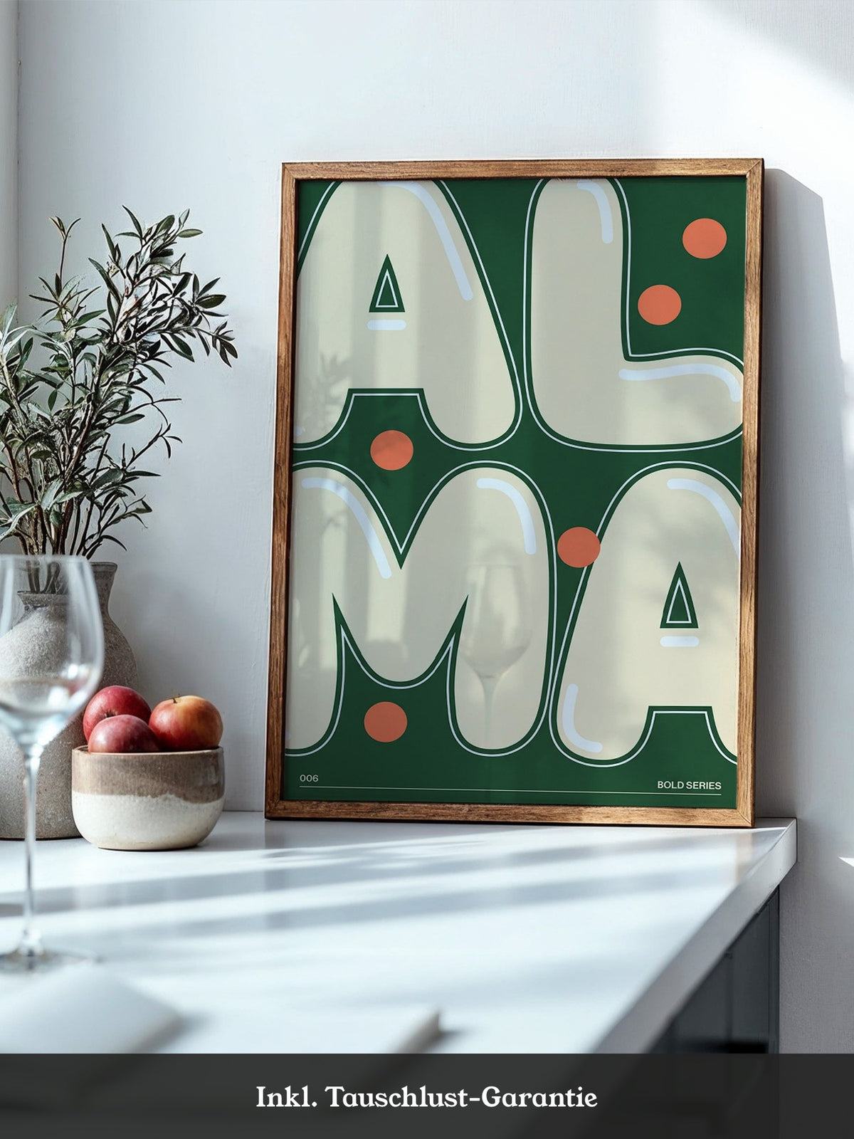 ALMA Beige Grün Bold Design