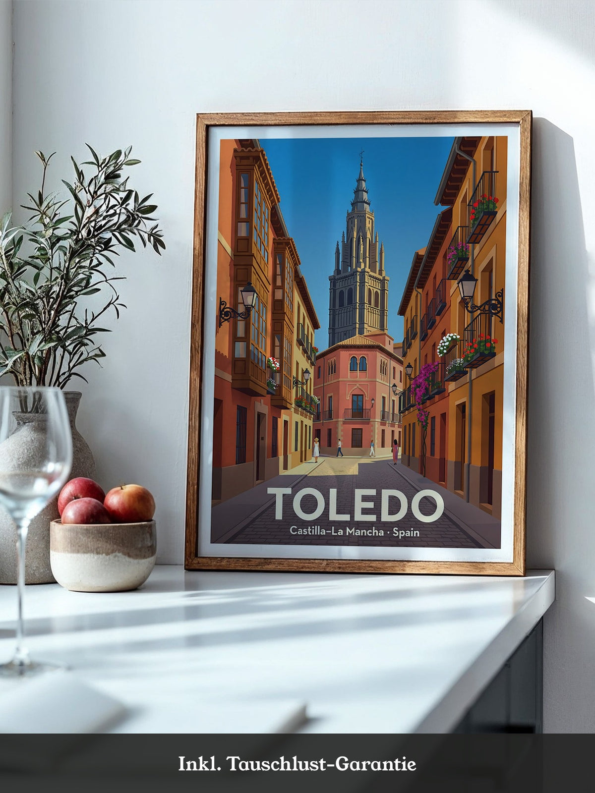 Toledo Stadtgasse Pastellfarben
