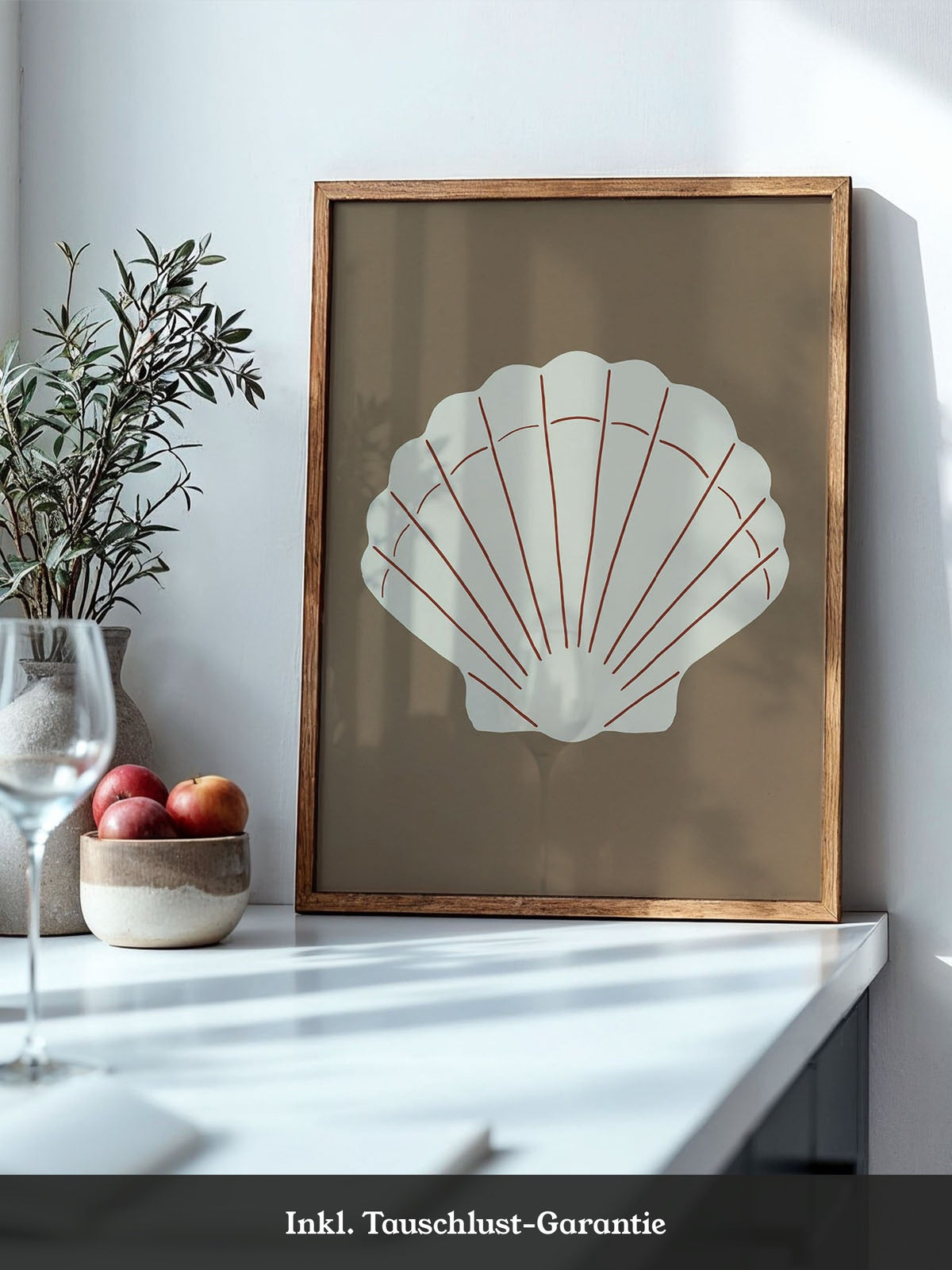 Muschel Minimalist Kunstdruck