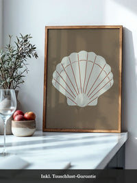 Muschel Minimalist Kunstdruck